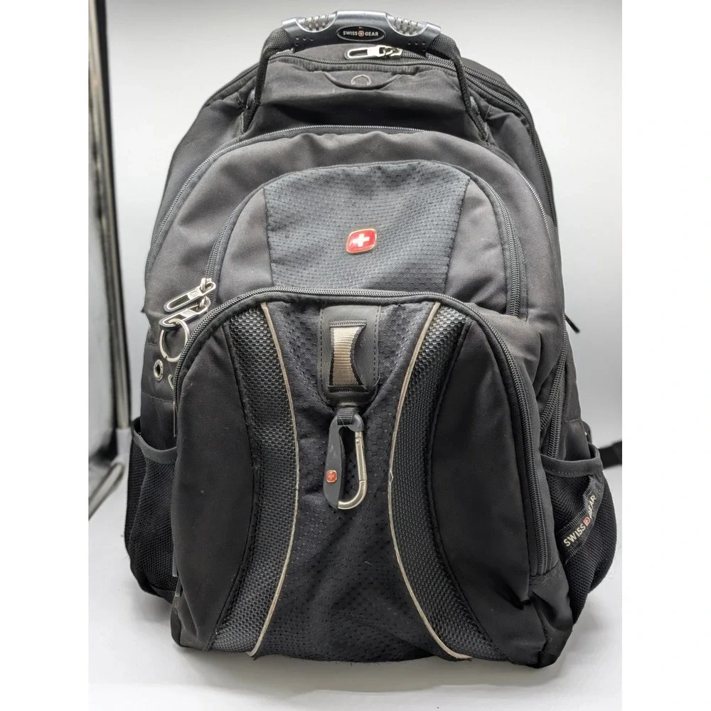 SwissGear ScanSmart Laptop Backpack Black TabletSafe Travel Bookbag 20x12x9
